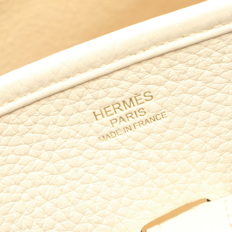 愛馬仕 Evelyne 3 PM 單肩斜背包 Z Taurillon Clemence Nata 二手金色五金-3