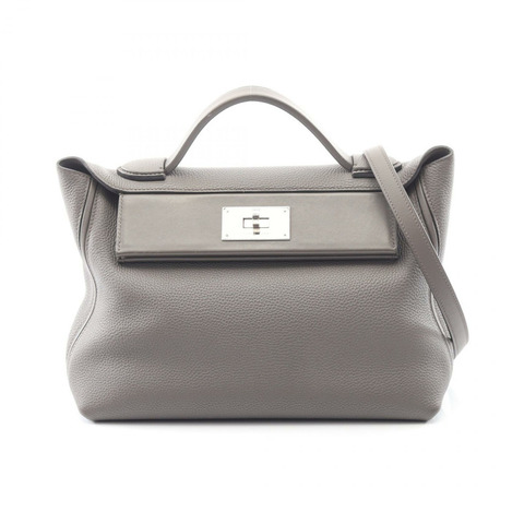 HERMES 24 sac Van Quatre 29 單肩手提包 Y Togo Swift 皮革 Etain SHW