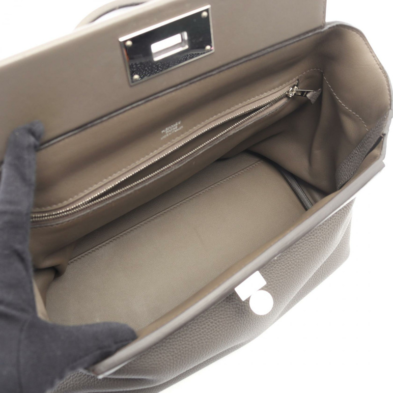 HERMES 24 sac Van Quatre 29 單肩手提包 Y Togo Swift 皮革 Etain SHW-2