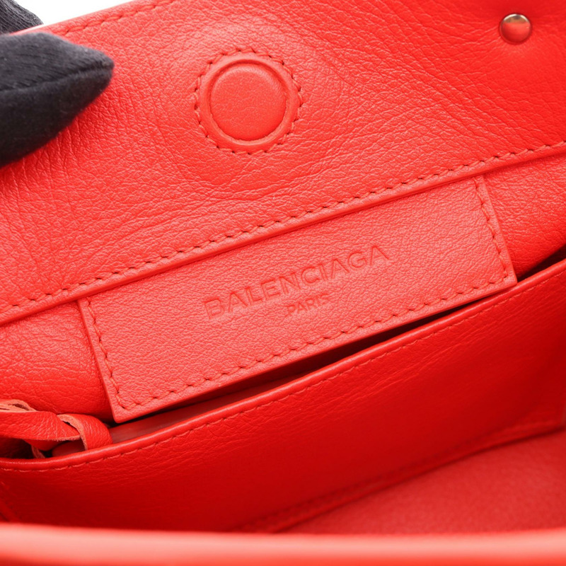 巴黎世家 (BALENCIAGA) PAPIER A6 拉鍊斜背包 370926 紅色皮革 二手 女士-3
