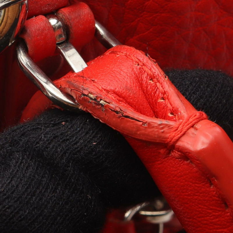 巴黎世家 (BALENCIAGA) PAPIER A6 拉鍊斜背包 370926 紅色皮革 二手 女士-4