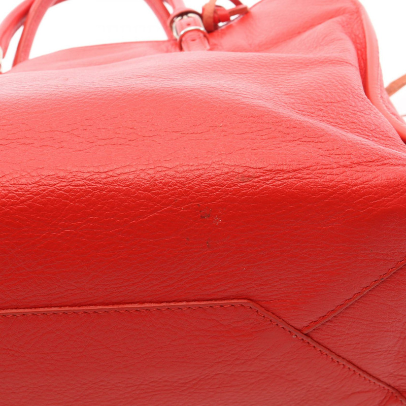 巴黎世家 (BALENCIAGA) PAPIER A6 拉鍊斜背包 370926 紅色皮革 二手 女士-6
