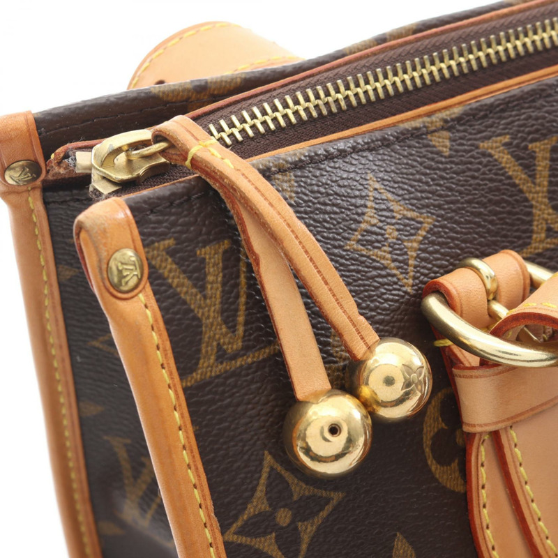 路易威登 Popincourt Haut 肩背手提包 M40007 Monogram 帆布 棕色 二手-11