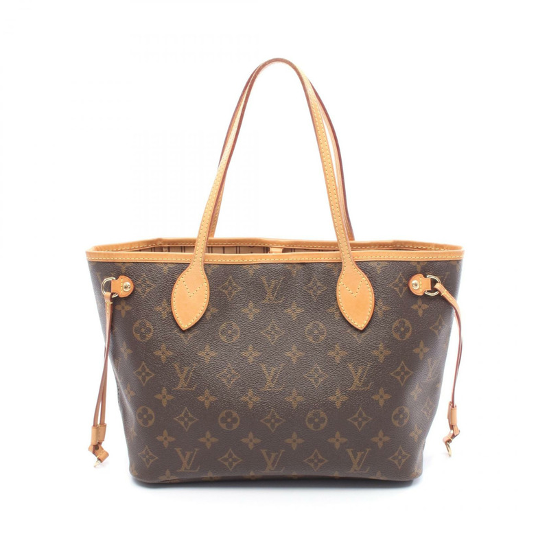 路易威登 Neverfull PM 手提單肩包 M40155 Monogram 皮革 棕色 二手-0