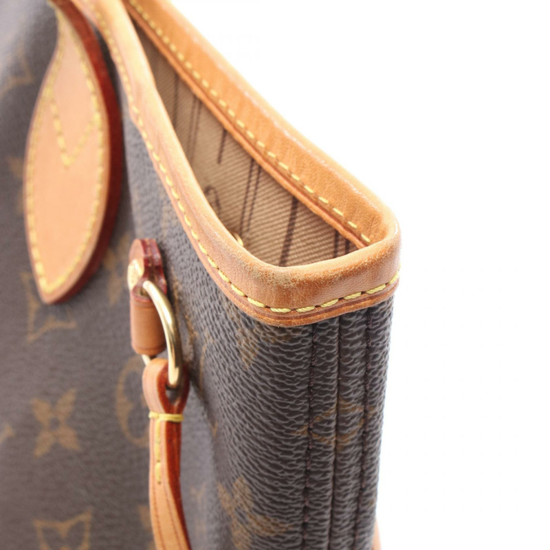 路易威登 Neverfull PM 手提單肩包 M40155 Monogram 皮革 棕色 二手-9