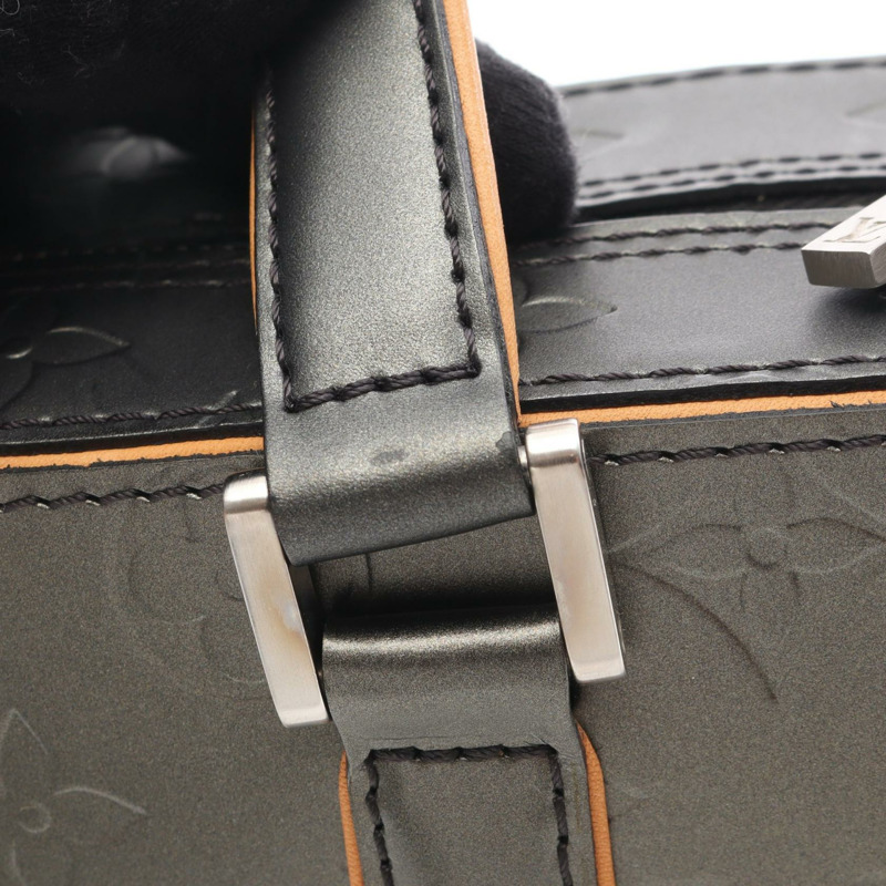 路易威登 Shelton 手提包 M55172 Monogram Matt 皮革 Noir 二手女士 LV-11