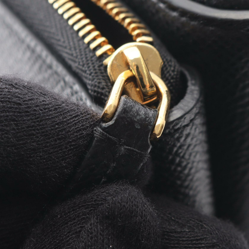 Christian Dior Caro 雙口袋單背包 S7431UBAE 黑色皮革二手 CD-5