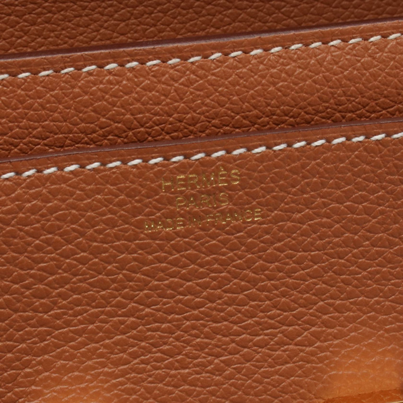 愛馬仕 Constance Long to Go 肩挎包 K Evercolor 金色 二手 GHW-3