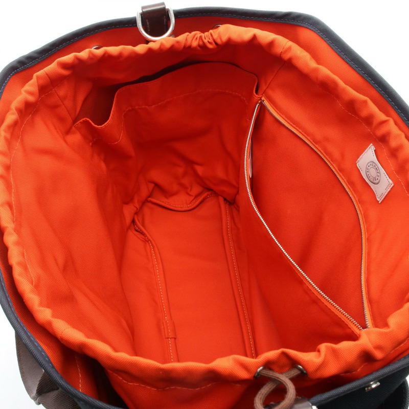 HERMES Sac de Pansage 手提包 單肩包 Z 印花布 軍事 V 形 海軍藍 feu SHW-2