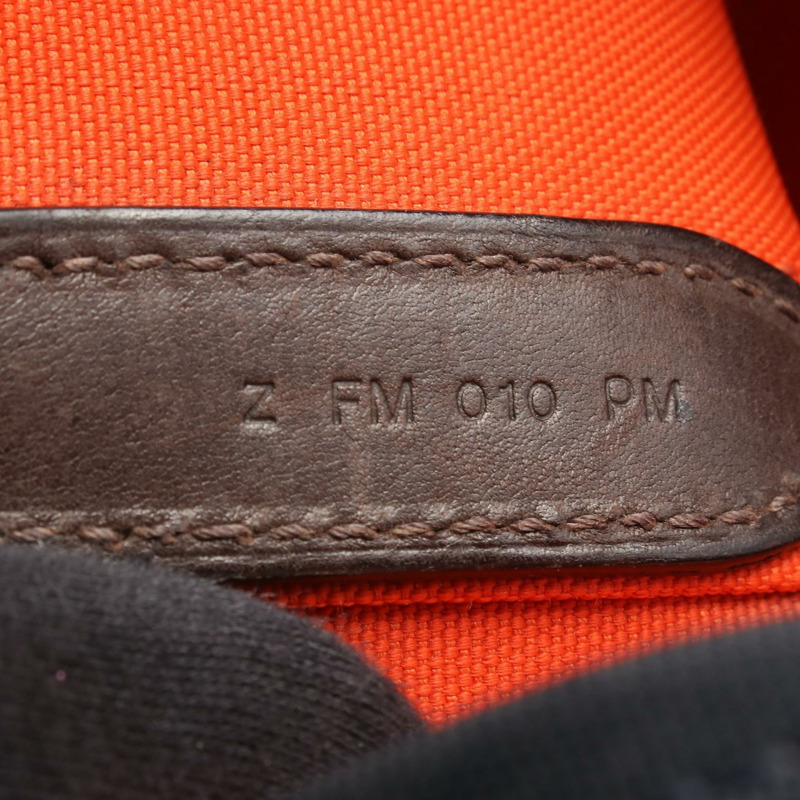 HERMES Sac de Pansage 手提包 單肩包 Z 印花布 軍事 V 形 海軍藍 feu SHW-4