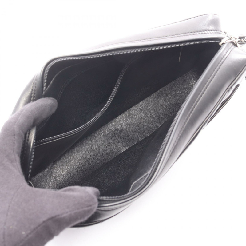 香奈兒 (CHANEL) Matelasse 鏈條肩背包 A29857 羊皮黑色二手女士 SHW-2