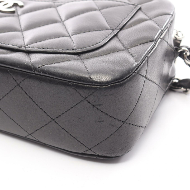 香奈兒 (CHANEL) Matelasse 鏈條肩背包 A29857 羊皮黑色二手女士 SHW-6