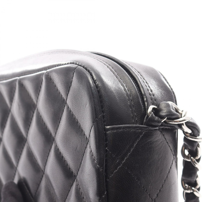 香奈兒 (CHANEL) Matelasse 鏈條肩背包 A29857 羊皮黑色二手女士 SHW-10