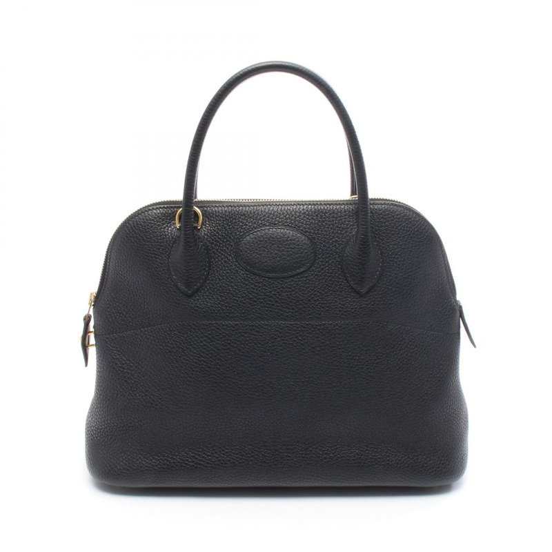 愛馬仕 Bolide 31 單肩手提包 Taurillon Clemence 黑色 二手 GHW 女款-0