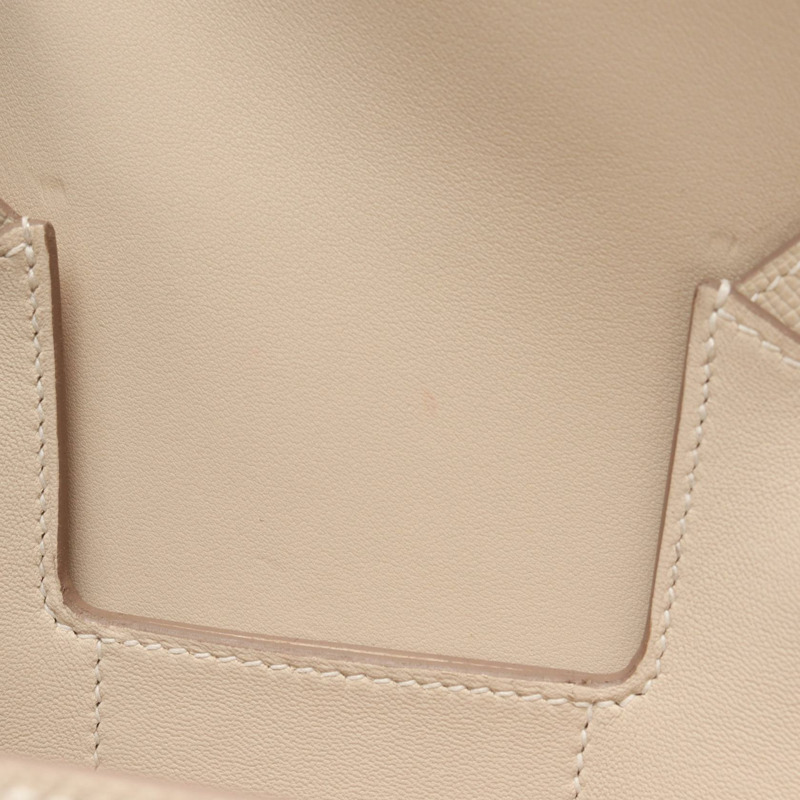 HERMES Della Cavalleria 迷你肩斜背包 Epsom 皮革 Craie 二手 B-5