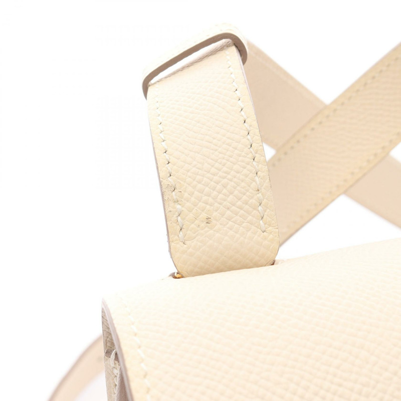 HERMES Della Cavalleria 迷你肩斜背包 Epsom 皮革 Craie 二手 B-7