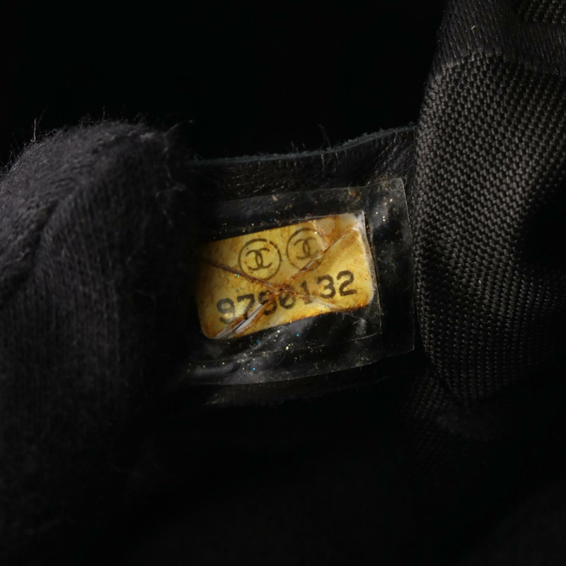 香奈兒 COCO 標誌手提包，黑色小牛皮，二手，女士，金色五金-4