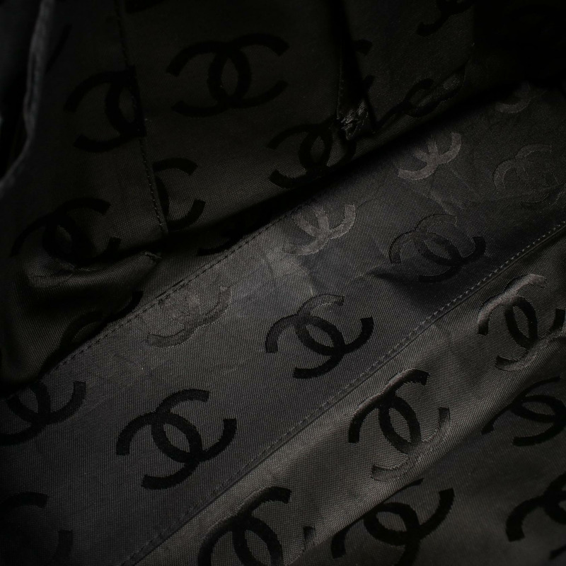 香奈兒 COCO 標誌手提包，黑色小牛皮，二手，女士，金色五金-5