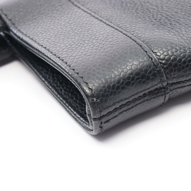 香奈兒 COCO 標誌手提包，黑色小牛皮，二手，女士，金色五金-8