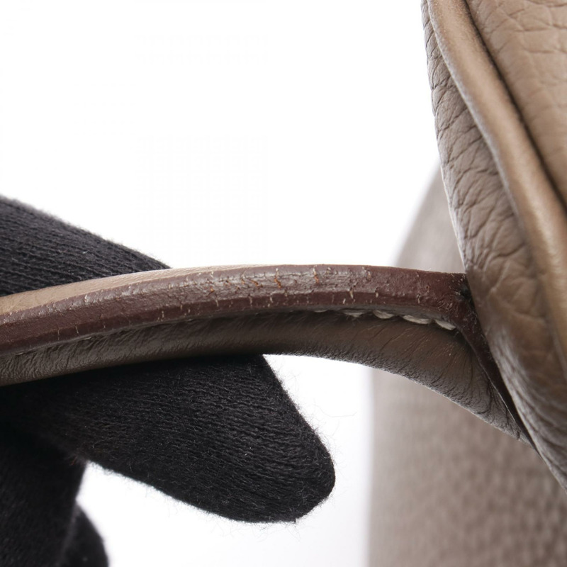 愛馬仕 Lindy 30 單肩包 X Taurillon Clemence Etoupe 灰色 二手 SHW-7