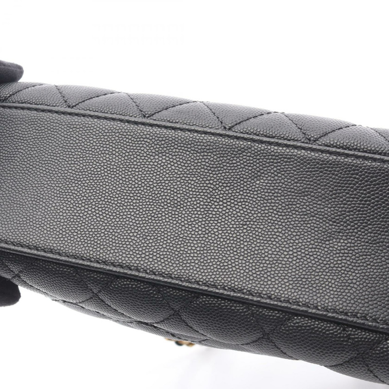 香奈兒 Coco Handle 翻蓋絎縫鏈條肩背包 A92990 小牛皮 GHW CC-5