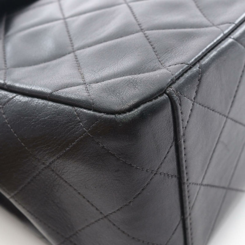 香奈兒 Jumbo Matelasse 34 鏈條肩背包,羊皮材質,黑色,二手,金色五金-7