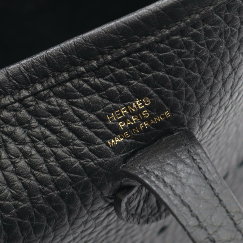 愛馬仕 Evelyne TPM 肩挎包 K Taurillon Clemence 黑色 二手 GHW-3