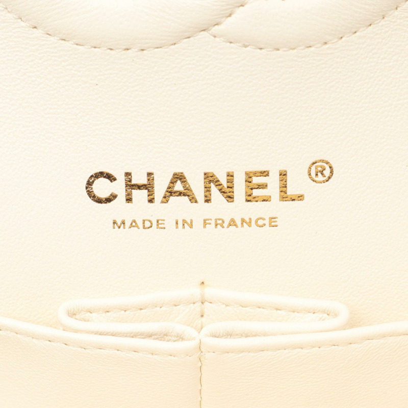 香奈兒 (CHANEL) Matelasse W 翻蓋鏈條肩背包，藍色斜紋軟呢布料，二手，女士，金色五金-3