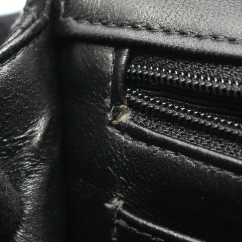 香奈兒 (CHANEL) Matelasse 羊皮手提包，黑色，二手，女士，金色五金-5