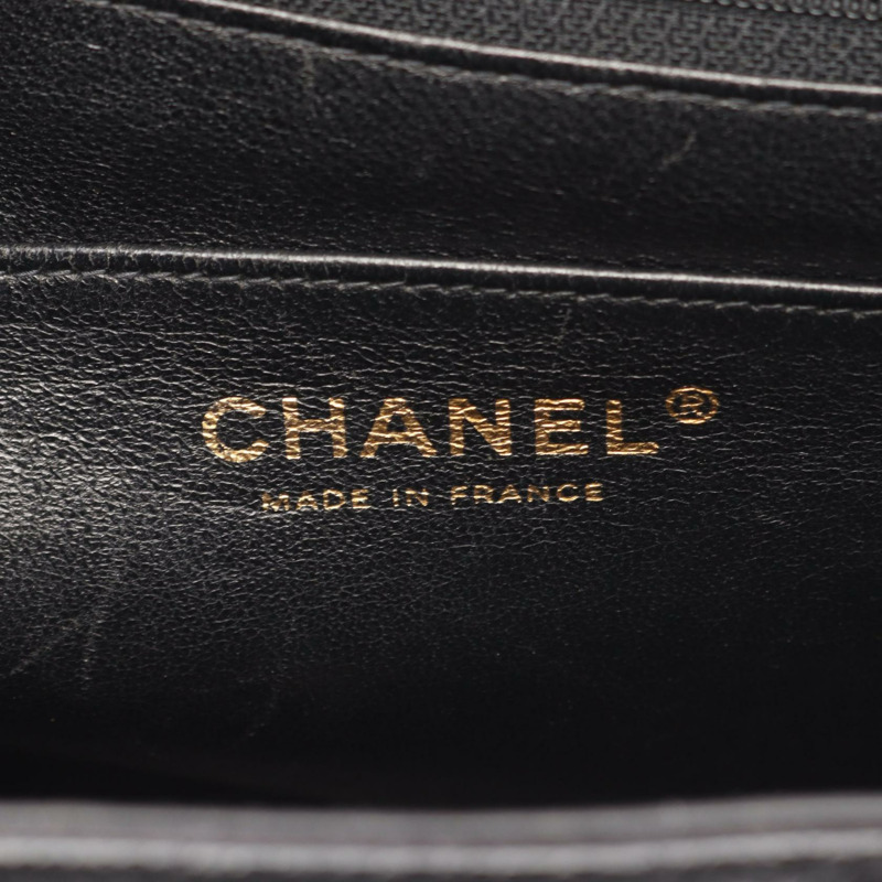 香奈兒 Jumbo Matelasse 30 經典大號 W 翻蓋鏈條單肩背包，皮革，金色五金，黑色五金-3