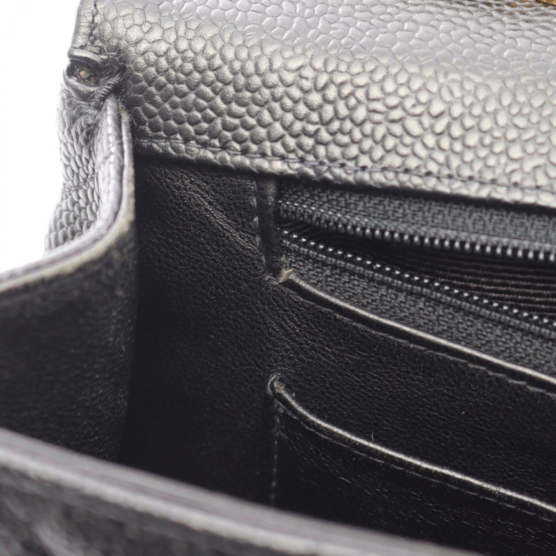 香奈兒 Jumbo Matelasse 30 經典大號 W 翻蓋鏈條單肩背包，皮革，金色五金，黑色五金-7