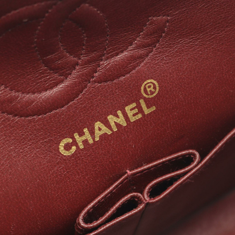 香奈兒 (CHANEL) Matelasse W 翻蓋鏈條肩背包，羊皮材質，黑色，二手，女士款，金色五金-3