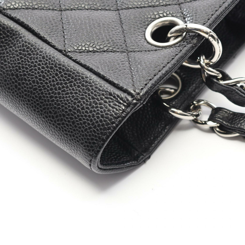 香奈兒 Matelasse PST 手提鏈條肩背包,黑色小牛皮,二手,帶五金配件-7