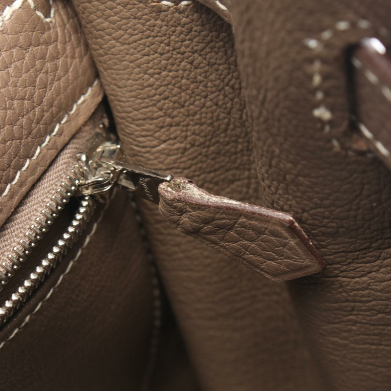 愛馬仕 Kelly 32 肩背包 L 內裡縫線 Taurillon Clemence Etoupe SHW-6