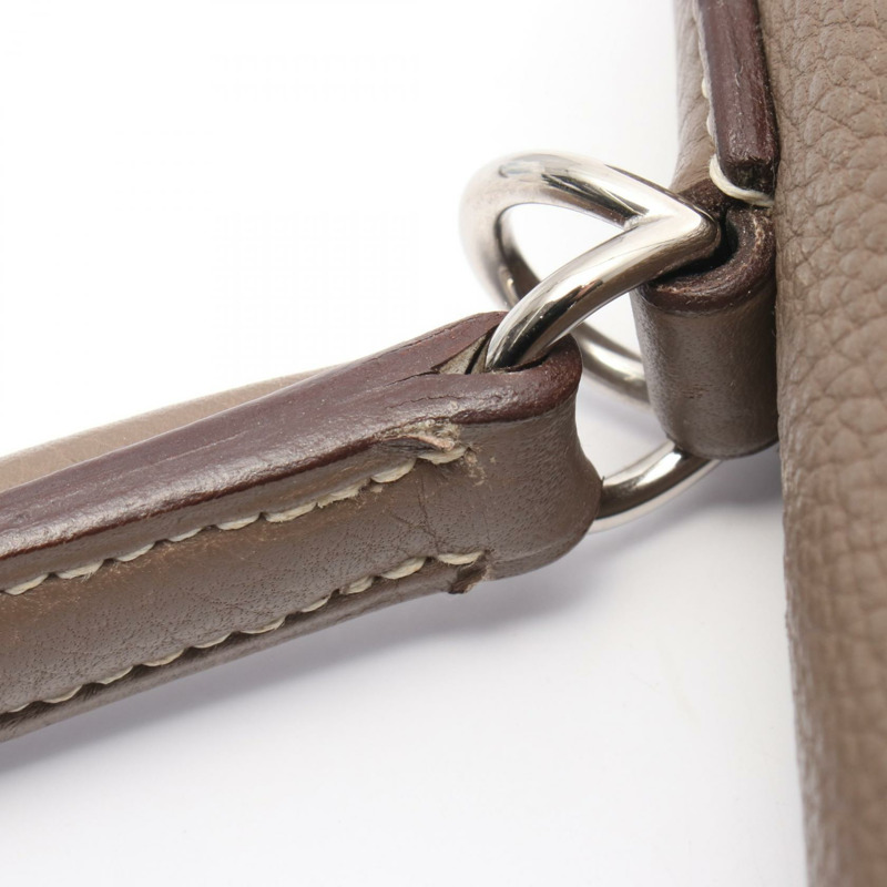 愛馬仕 Kelly 32 肩背包 L 內裡縫線 Taurillon Clemence Etoupe SHW-12