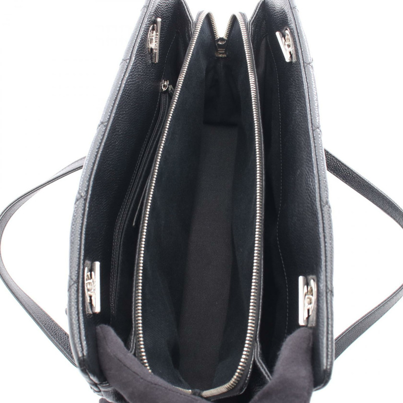 香奈兒 (CHANEL) 絎縫 COCO 標誌手提鏈條肩背包,小牛皮材質,黑色,二手,帶五金配件-2