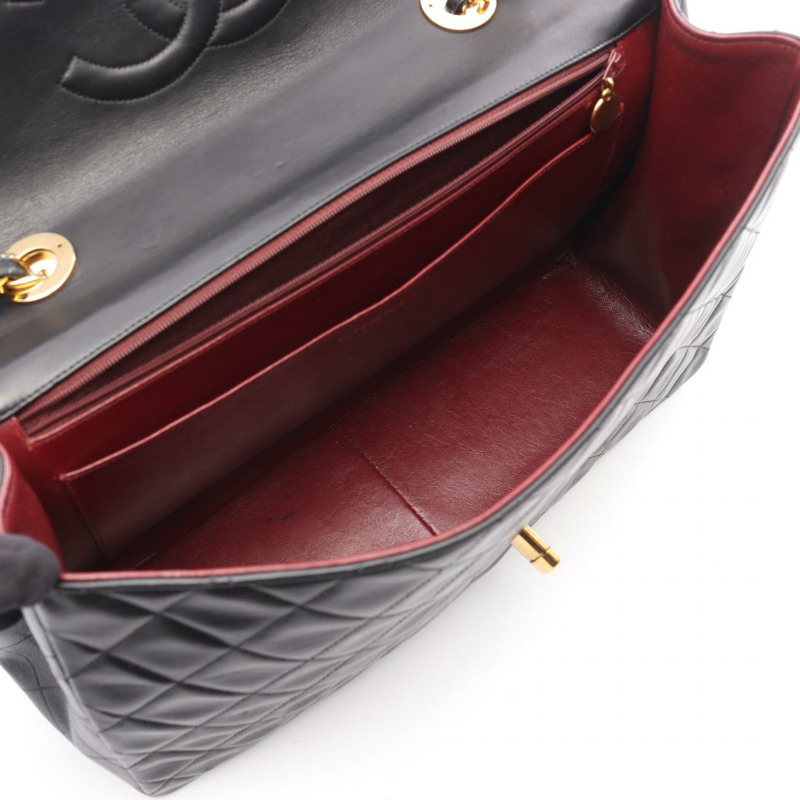 香奈兒 Jumbo Matelasse 34 鏈條肩背包,羊皮材質,黑色,二手,女士款,金色五金-2