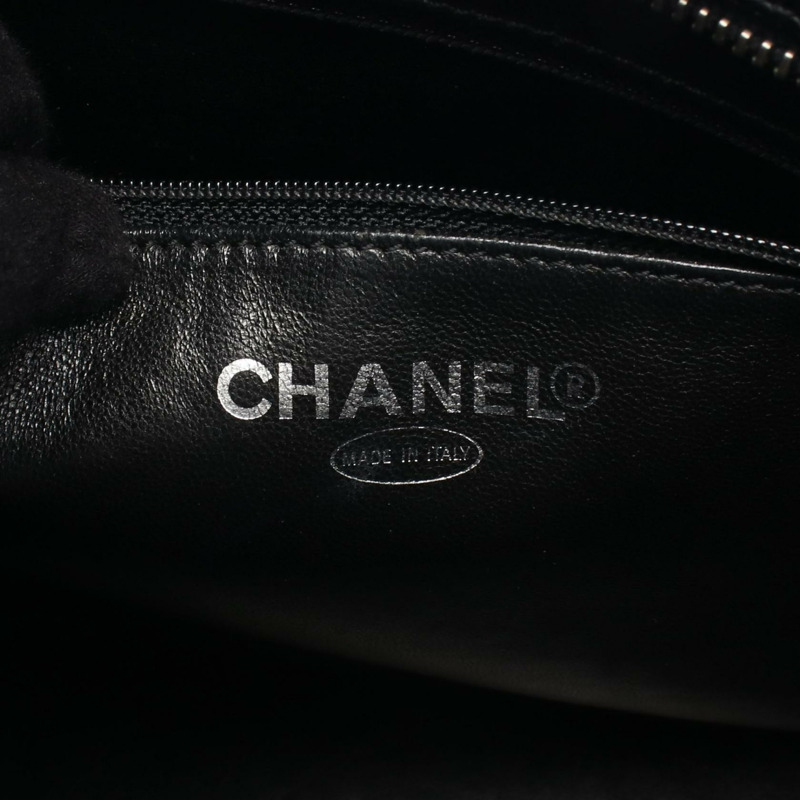 香奈兒 (CHANEL) Medallion 手提包 A01804 小牛皮 黑色 SHW 二手 女士 CC 標誌-3