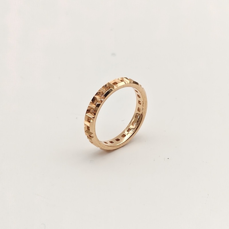 TIFFANY&CO 18K玫瑰金TIFFANY T True鏤空戒指-3