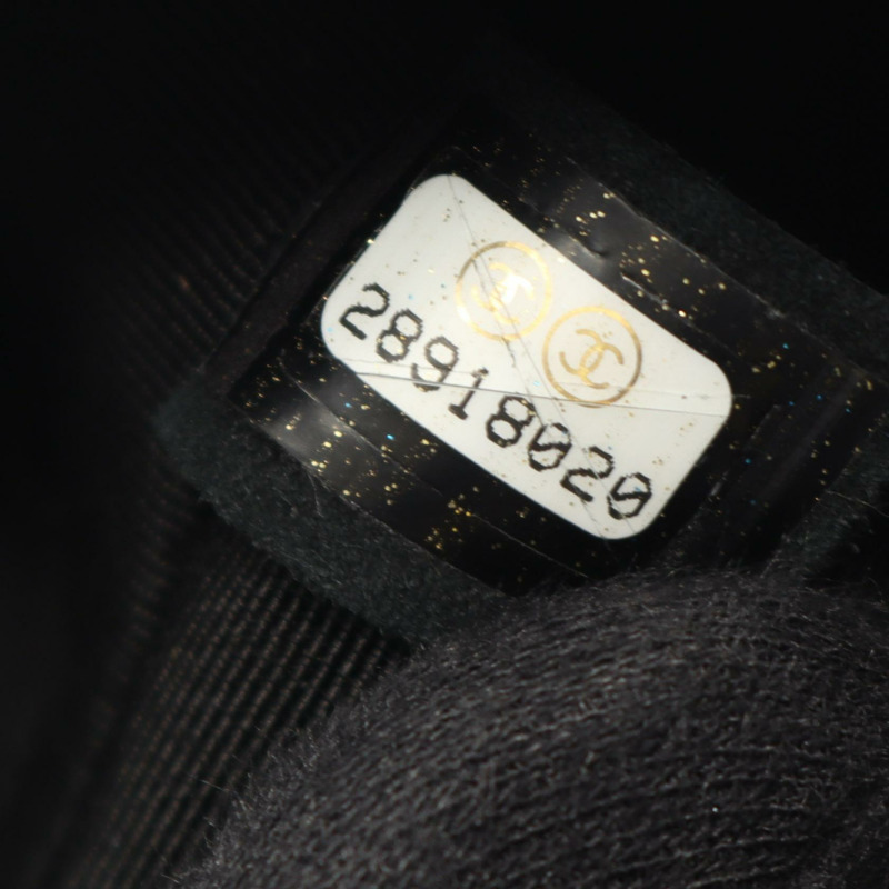 香奈兒 (CHANEL) 絎縫人造珍珠鏈肩背包 AS1202 羊皮 BK 二手金色五金-4