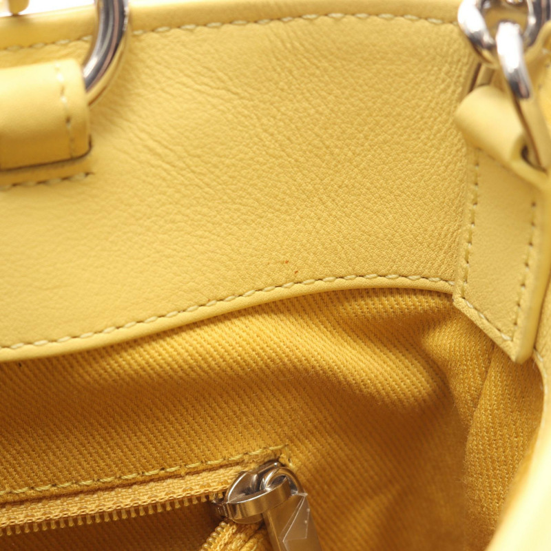 香奈兒 Matelasse 水桶包斜背肩背包 AS0577 皮革 黃色 SHW-5