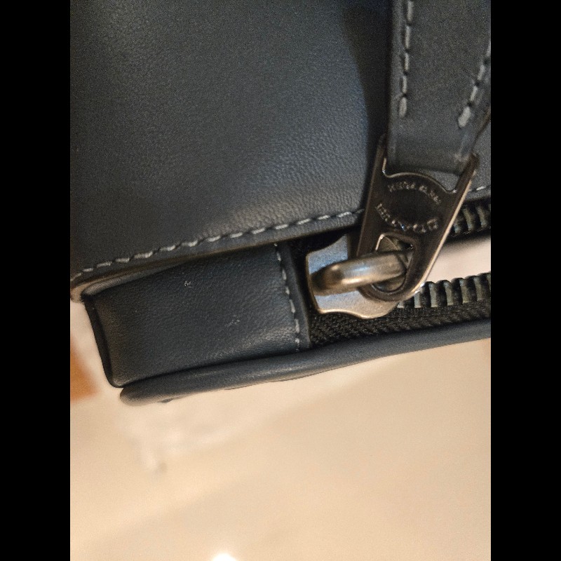 coach 男包 男生斜背包 藍灰色-16