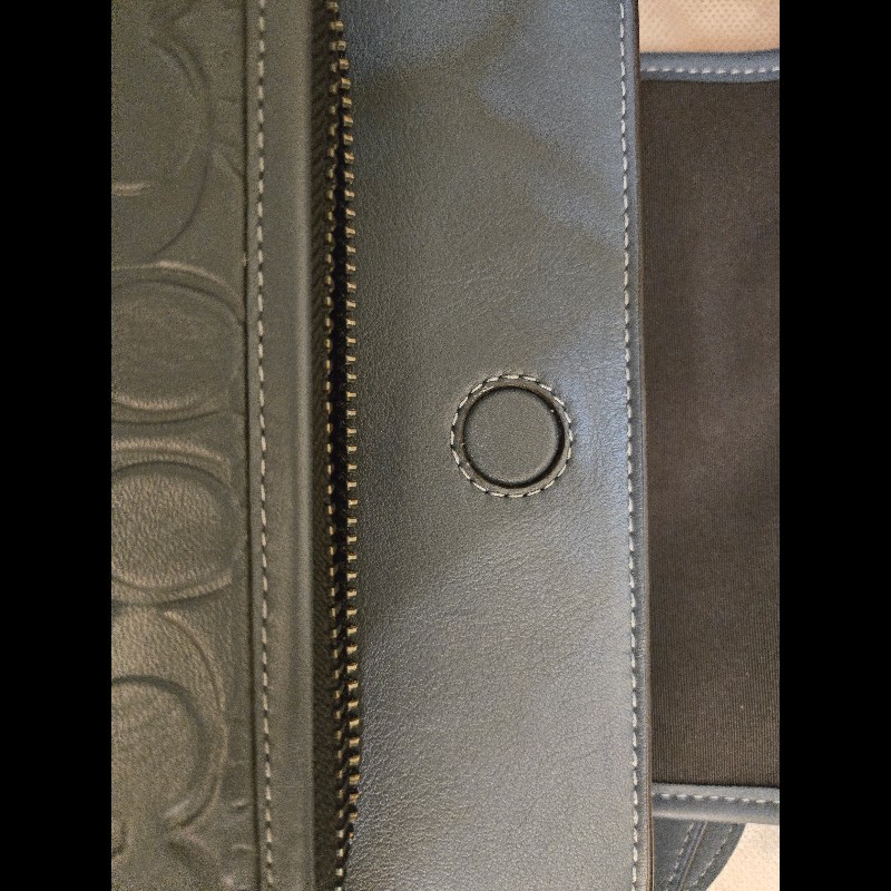 coach 男包 男生斜背包 藍灰色-17