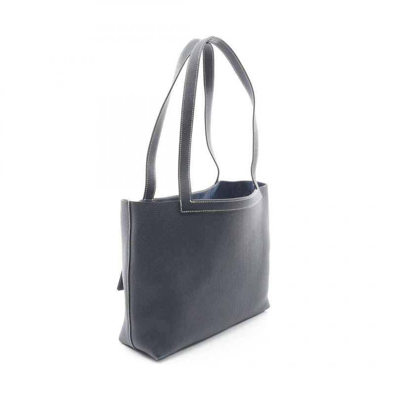 HERMES Cabas Sellier 31 Tote 單肩包 Z Taurillon Clemence 藍色 nuit 二手-1