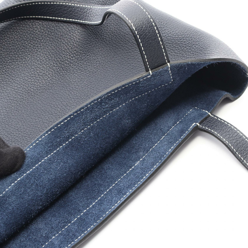 HERMES Cabas Sellier 31 Tote 單肩包 Z Taurillon Clemence 藍色 nuit 二手-8