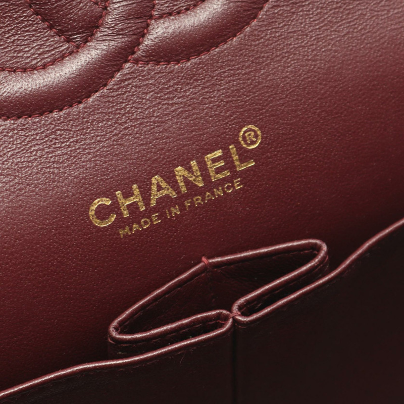 香奈兒 (CHANEL) Matelasse W 翻蓋鏈條肩背包，羊皮材質，黑色，二手，女士款，金色五金-3