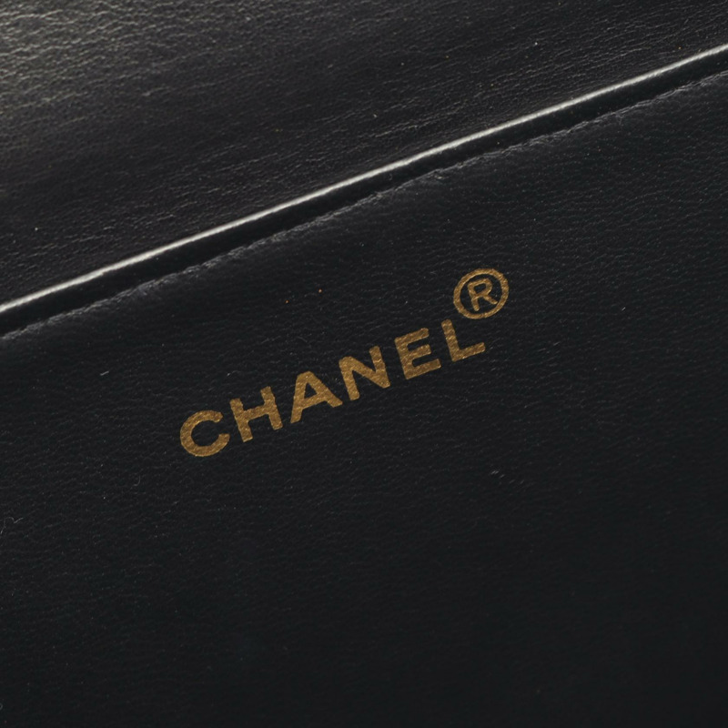 香奈兒 (CHANEL) Matelasse 雙面手提包，羊皮材質，黑色，二手，女士款，金色五金配件-4