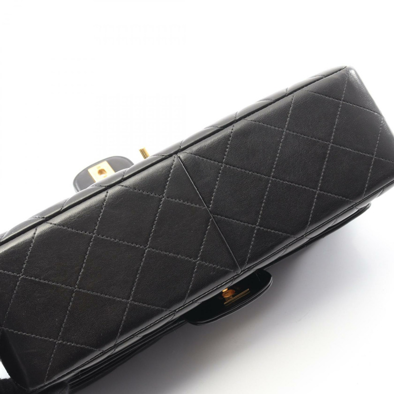 香奈兒 (CHANEL) Matelasse 雙面手提包，羊皮材質，黑色，二手，女士款，金色五金配件-7