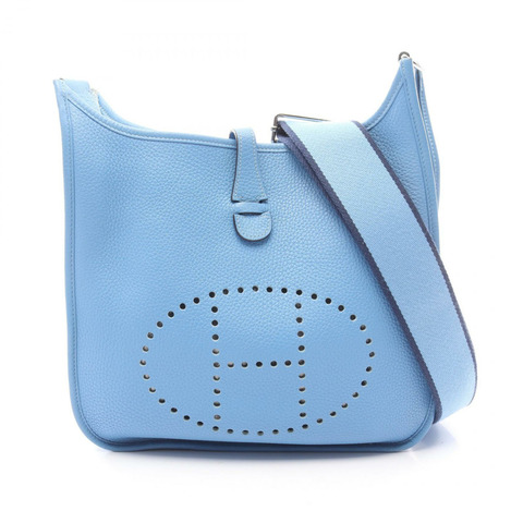 愛馬仕 Evelyne 3 PM 肩挎包 Taurillon Clemence 藍色天堂 SHW