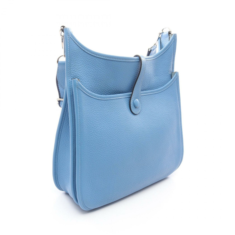 愛馬仕 Evelyne 3 PM 肩挎包 Taurillon Clemence 藍色天堂 SHW-1